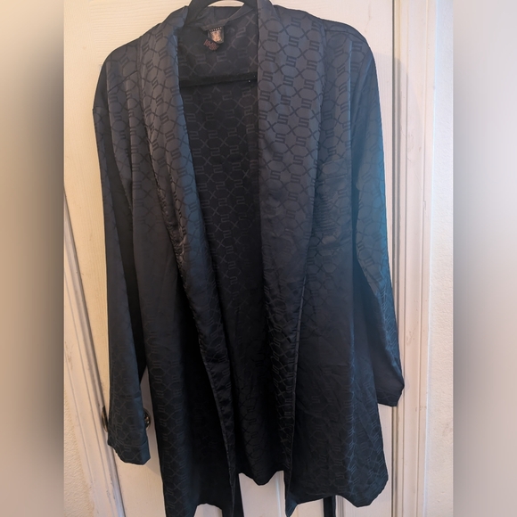 Savage X Fenty Men's Smoking Jacket In Black Caviar - Picture 5 of 6